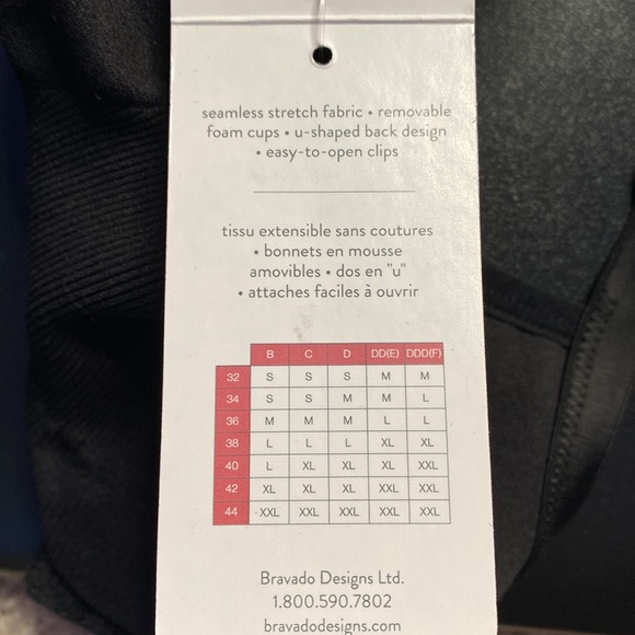 Bravado Basics Maternity and nursing bra Removable cups, black, XL, NWT - Picture 6 of 7